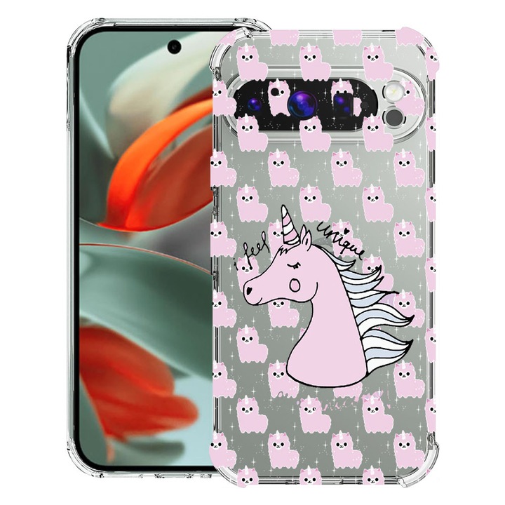 BestCase® Husa pentru Google Pixel 9 Pro XL, Anti Shock 1.5MM, Unicorn - I Feel Unique, Protectie camera, ecran si colturi, 1946015 AS 521