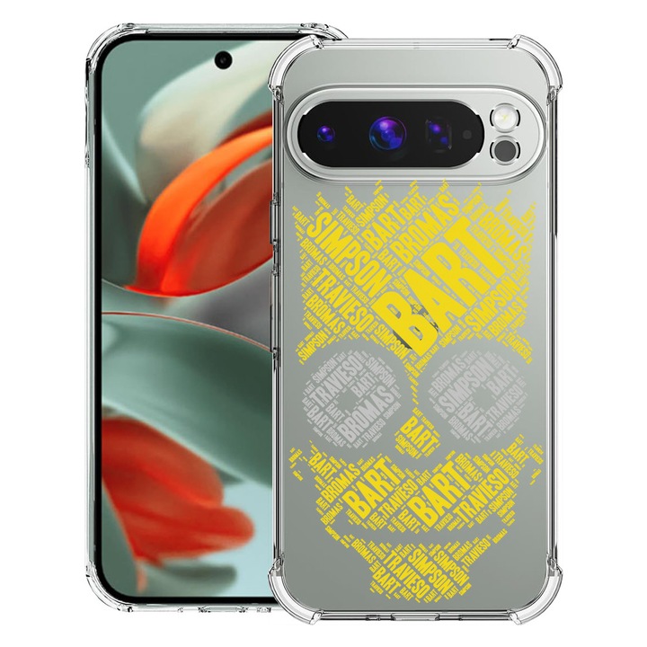 BestCase® Husa pentru Google Pixel 9 Pro XL, Anti Shock 1.5MM, Calligraphy Bart Simpons, Protectie camera, ecran si colturi, 1946015 AS 1533