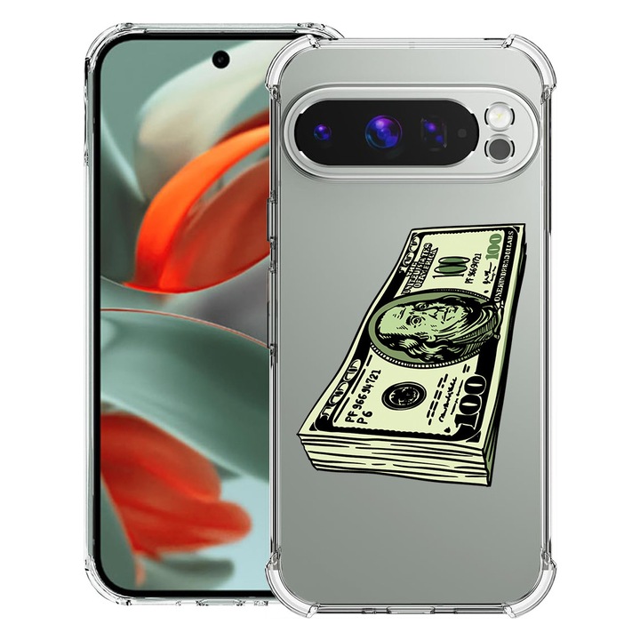BestCase® Husa pentru Google Pixel 9 Pro XL, Anti Shock 1.5MM, Mr.Franklin 100Dollar, Protectie camera, ecran si colturi, 1946015 AS 1488