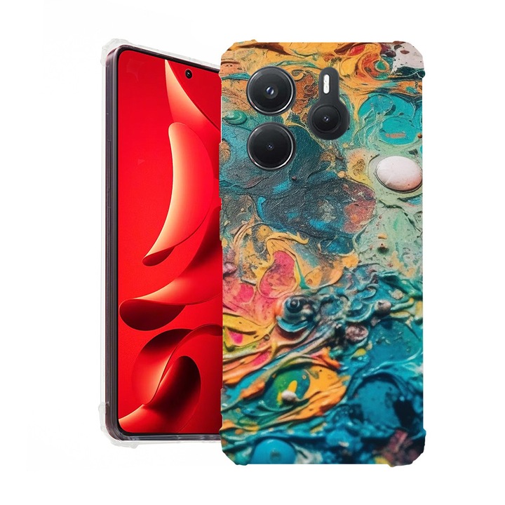 BestCase® Husa pentru Xiaomi Redmi Note 14 5G, Anti Shock 1.5MM, Vibrant Colors, Protectie camera, ecran si colturi, 1938401 AS 1268