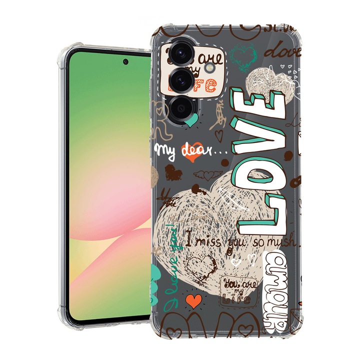 BestCase® Husa Samsung Galaxy A17 5G telefon tok, Love mintával, ütésálló, megerősített sarkokkal, 2078494 AS 25