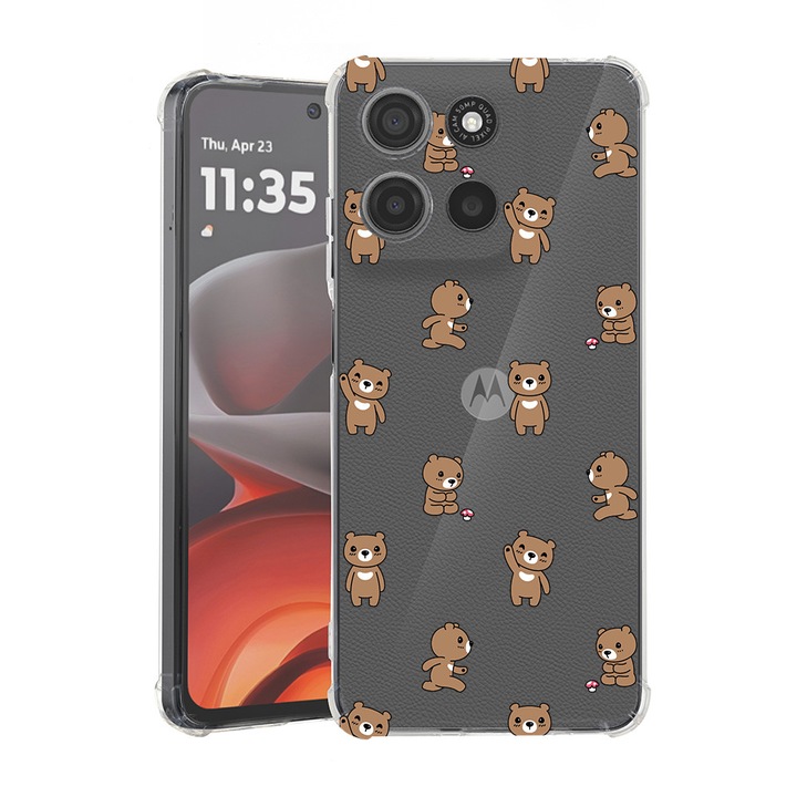 BestCase® Husa Anti Shock pentru Motorola Moto G86 cu Design Teddy Bear Pattern, 2052061 AS 970