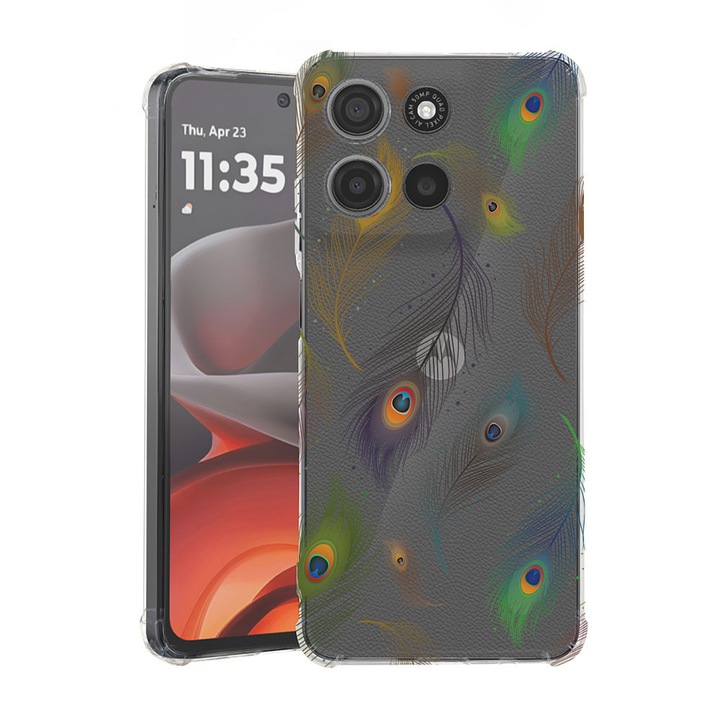 BestCase® Husa Anti Shock Compatibila cu Motorola Moto G77 / G67, Flower, Protectie Camera, Rezistenta la uzura, 3143987 AS 152