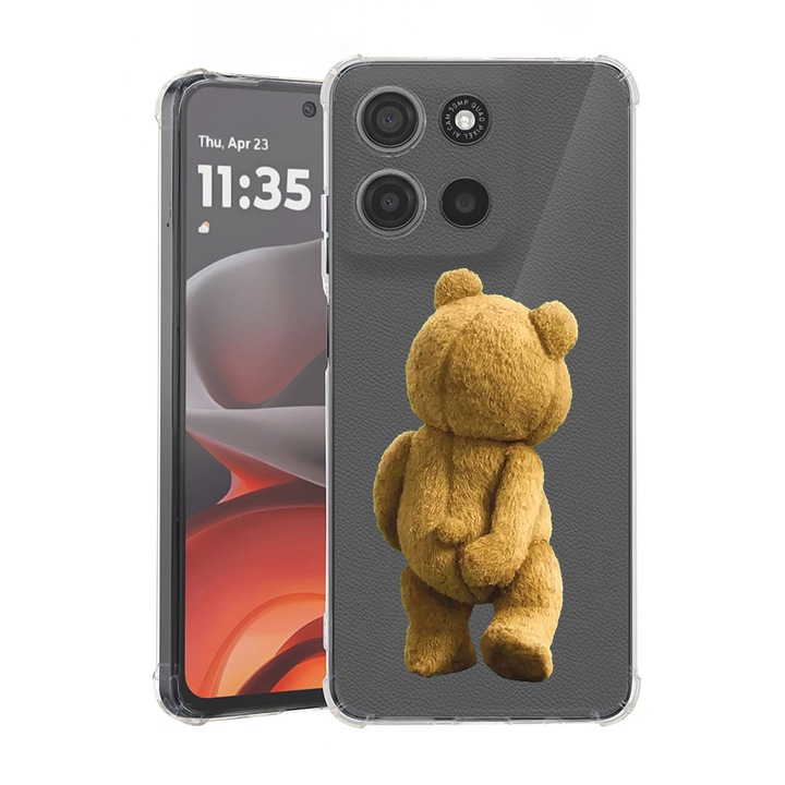 BestCase® Husa Anti Shock Compatibila cu Motorola Moto G77 / G67, Teddy Bear Hidden Shot, Protectie Camera, Rezistenta la uzura, 3143987 AS 1441