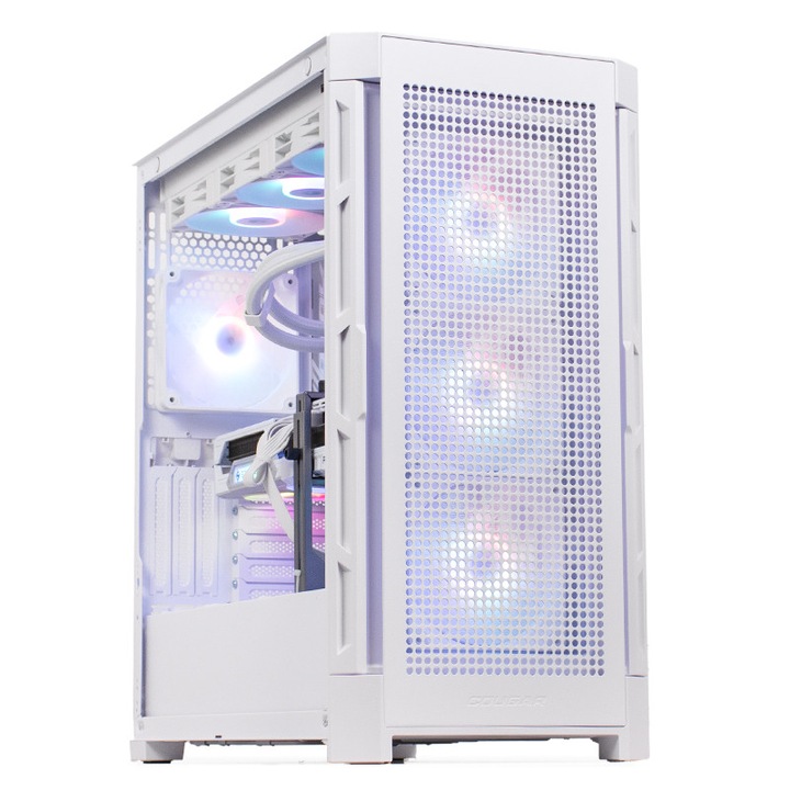 PC Gaming GREUCEANU Epic Alb, AMD Ryzen 9 9900X3D 4.4GHz, 32GB DDR5, 2TB SSD, RX 9070 XT 16GB DDR6, Iluminare RGB