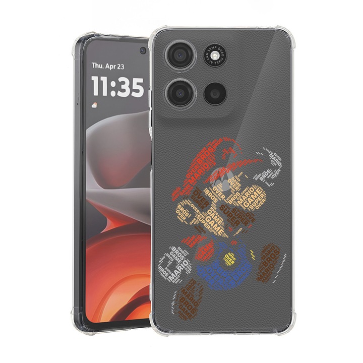 BestCase® Устойчив на удар калъф за Motorola Edge 60 / Edge 60 Fusion с калиграфски дизайн Super Maria, 2052055 AS 1537