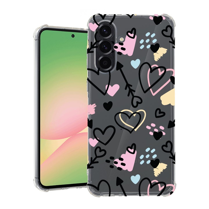 BestCase® Husa pentru Samsung Galaxy A17 5G cu Design Love Symbols, Anti Shock, Reinforced 4 Corners, 2078494 AS 764