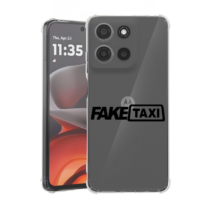 BestCase® Husa pentru Motorola Moto G75, Anti Shock 1.5MM, Fake Taxi, Protectie camera, ecran si colturi, 1946016 AS 1647