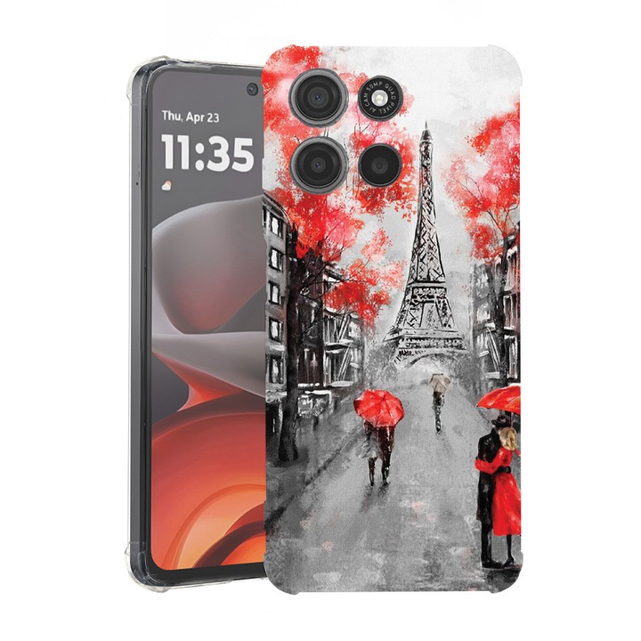 BestCase® Husa Anti Shock pentru Motorola Edge 60 Pro, Paris Eiffel Tower, 2052054 AS 1378