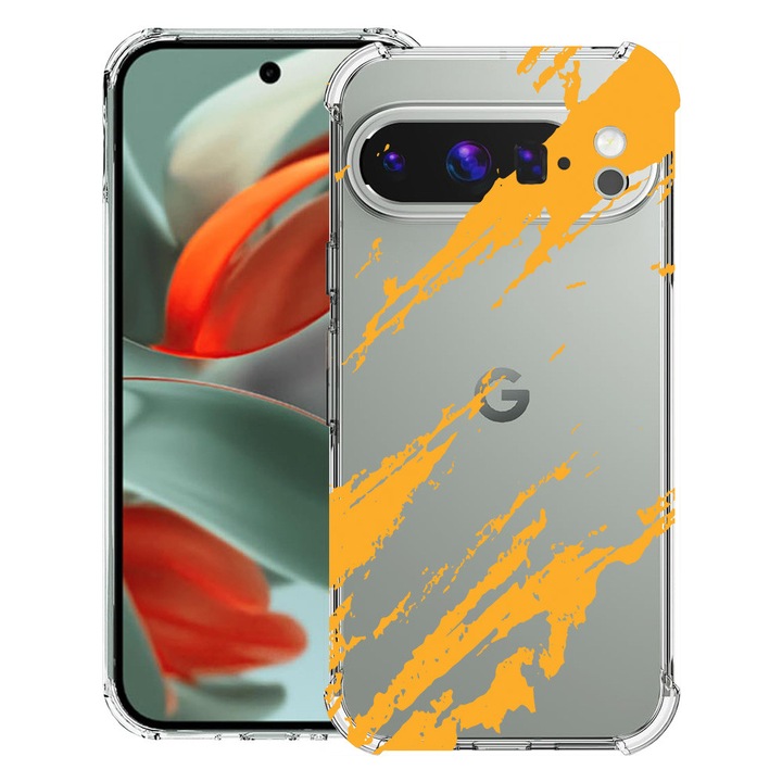BestCase® Husa pentru Google Pixel 9 Pro XL, Anti Shock 1.5MM, Golden Stripes, Protectie camera, ecran si colturi, 1946015 AS 1054