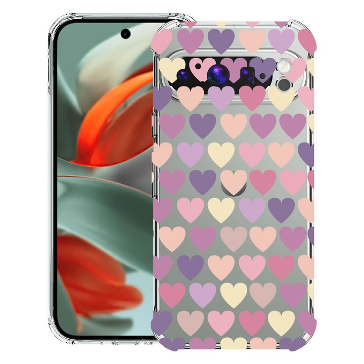 BestCase® Husa pentru Google Pixel 9 Pro XL, Anti Shock 1.5MM, Hearth, Protectie camera, ecran si colturi, 1946015 AS 34