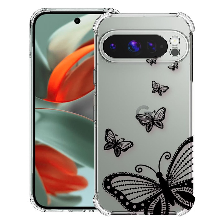 BestCase® Husa pentru Google Pixel 9 Pro XL, Anti Shock 1.5MM, Butterfly, Protectie camera, ecran si colturi, 1946015 AS 79