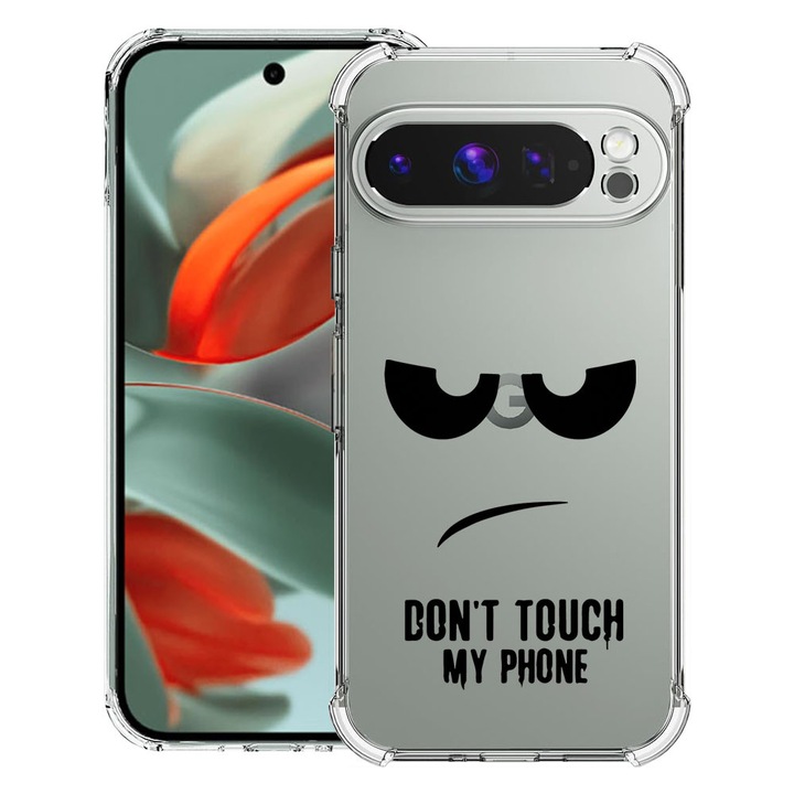 BestCase® Husa Anti Shock 1.5mm Compatibil cu Google Pixel 10 Pro / Pixel 10, cu Design Don’t Touch My Phone, Reinforced 4 Corners, 3119593 AS 90