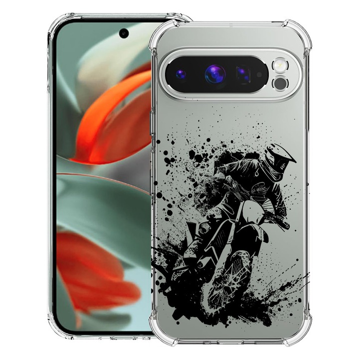 BestCase® Husa Anti Shock 1.5mm Compatibil cu Google Pixel 10 Pro / Pixel 10, cu Design MotoCross, Reinforced 4 Corners, 3119593 AS 1452