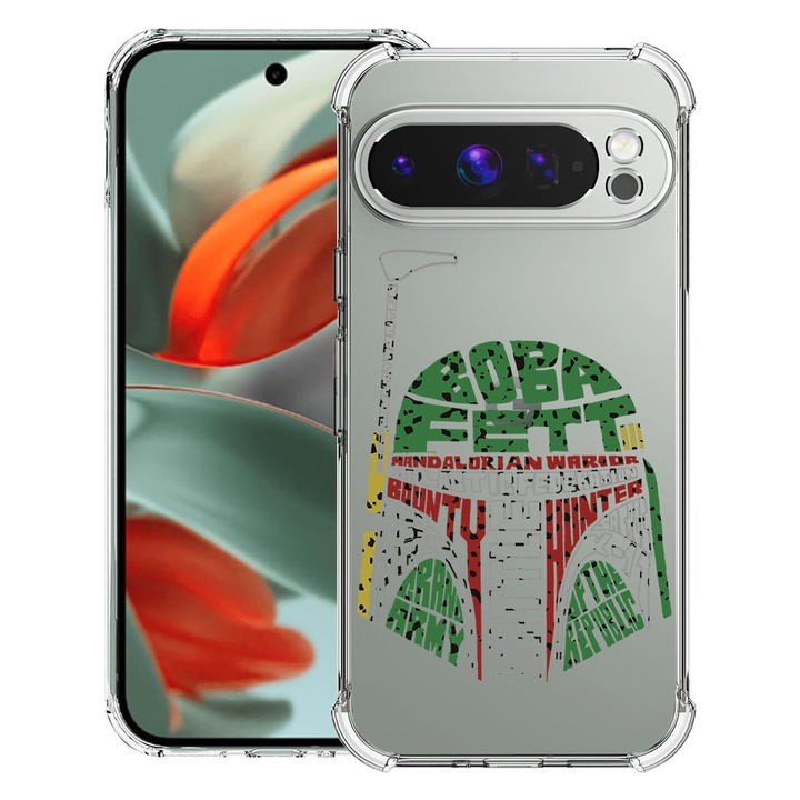 BestCase® Husa pentru Google Pixel 9 Pro XL, Anti Shock 1.5MM, Calligraphy Boba Fett, Protectie camera, ecran si colturi, 1946015 AS 1515