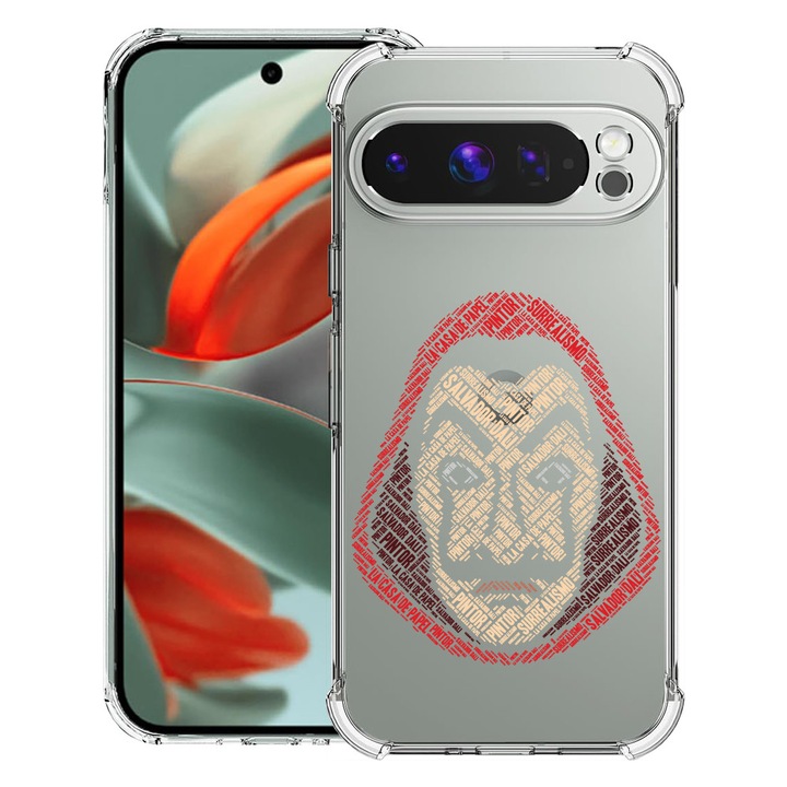 BestCase® Husa pentru Google Pixel 9 Pro XL, Anti Shock 1.5MM, Calligraphy Money Heist, Protectie camera, ecran si colturi, 1946015 AS 1534