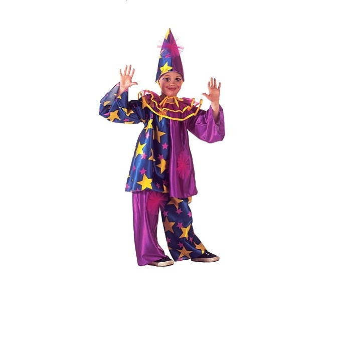 Costum de Clovn decorat cu stelute, marimea 128 cm