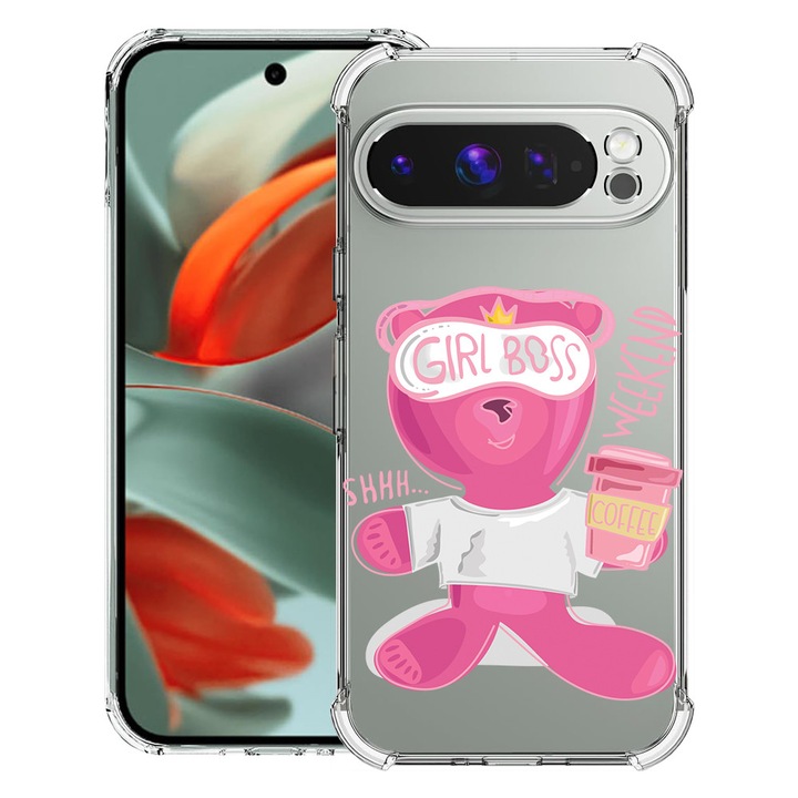 BestCase® Husa pentru Google Pixel 9 Pro XL, Anti Shock 1.5MM, Teddy Bear - Gril Boss, Protectie camera, ecran si colturi, 1946015 AS 1569