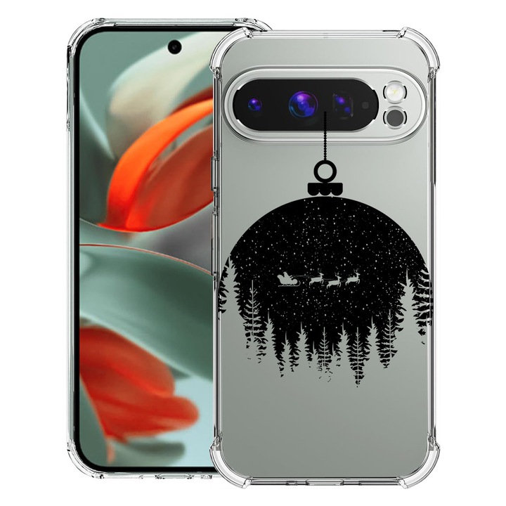 BestCase® Husa pentru Google Pixel 9 Pro XL, Anti Shock 1.5MM, Xmas Globe, Protectie camera, ecran si colturi, 1946015 AS 1605