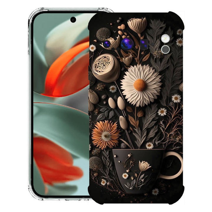 BestCase® Husa pentru Google Pixel 9 Pro XL, Anti Shock 1.5MM, Happy Flowers, Protectie camera, ecran si colturi, 1946015 AS 1159