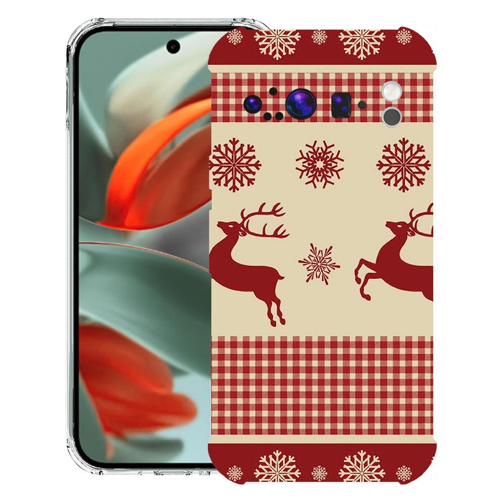 BestCase® Husa pentru Google Pixel 9 Pro XL, Anti Shock 1.5MM, Xmas Pattern, Protectie camera, ecran si colturi, 1946015 AS 1363