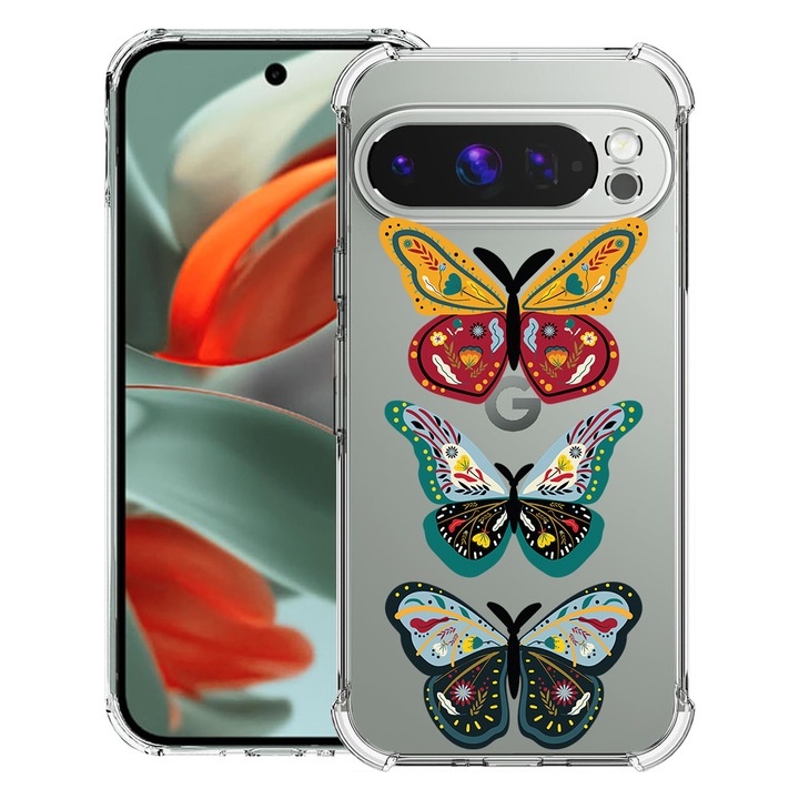 BestCase® Husa pentru Google Pixel 9 Pro XL, Anti Shock 1.5MM, Butterfly, Protectie camera, ecran si colturi, 1946015 AS 1816