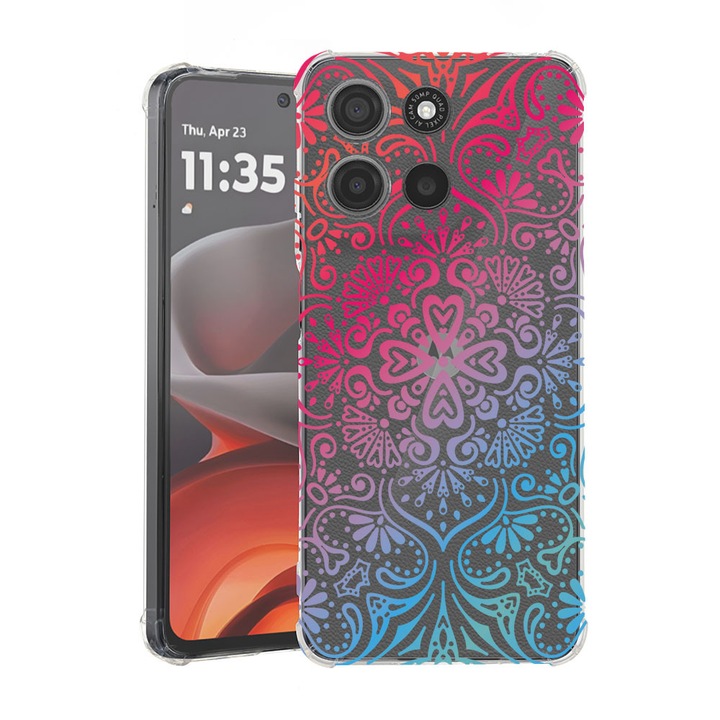 BestCase® Husa Anti Shock pentru Motorola Moto G86 cu Design Mandala Color, 2052061 AS 72