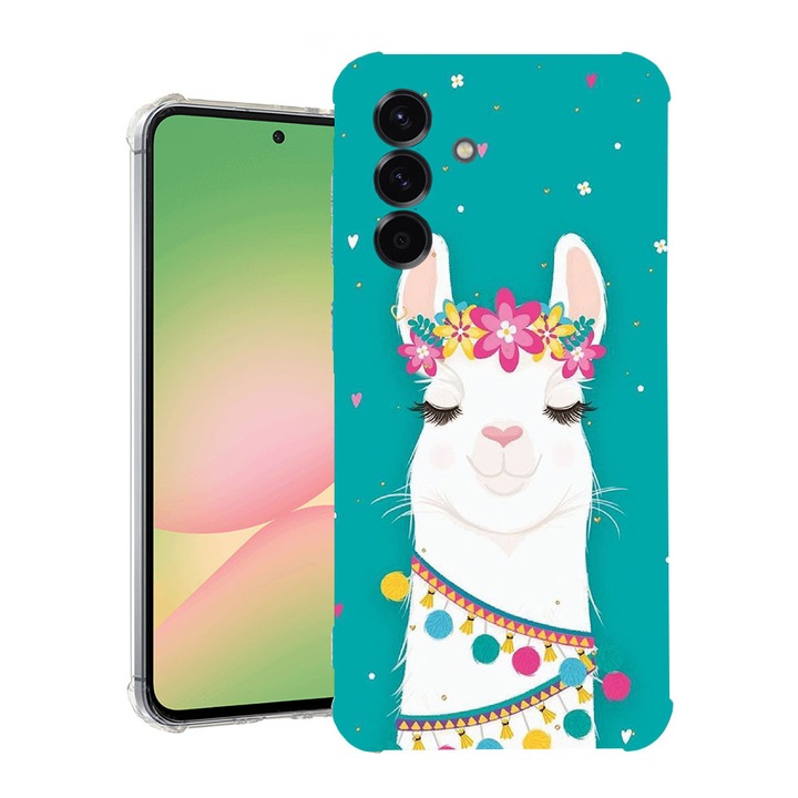 BestCase® Husa pentru Samsung Galaxy S25, Anti Shock 1.5MM, Lovely Lama, Protectie camera, ecran si colturi, 1946017 AS 248