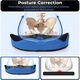 Perna ortopedica pentru scaun birou LYCENXI, spuma cu memorie, design ergonomic, gri, 17.7x14.2x5.1 inch