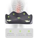 Perna ortopedica pentru scaun birou LYCENXI, spuma cu memorie, design ergonomic, gri, 17.7x14.2x5.1 inch