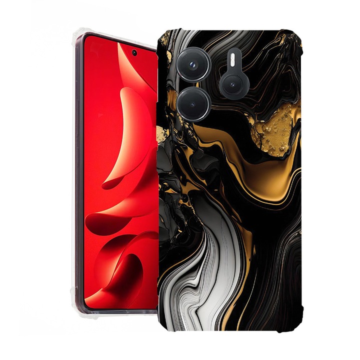 BestCase® Husa pentru Xiaomi Redmi Note 14 4G, Anti Shock 1.5MM, Liquid Colors, Protectie camera, ecran si colturi, 1938408 AS 1239