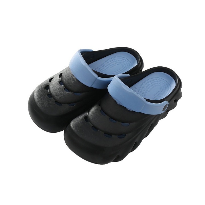 Papuci barbati, talpa groasa, negru, Spuma EVA, Negru