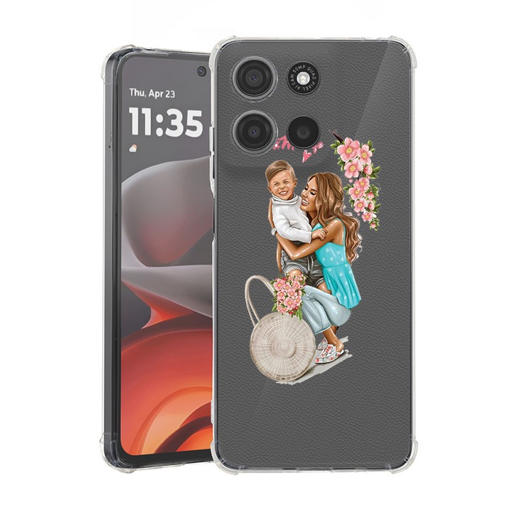 BestCase® Ütésálló tok Motorola Edge 60 / Edge 60 Fusion készülékhez, Mom Life With a Boy mintával, 2052055 AS 559