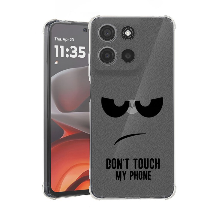 BestCase® Husa Anti Shock pentru Motorola Moto G86 cu Design Don’t Touch My Phone, 2052061 AS 90