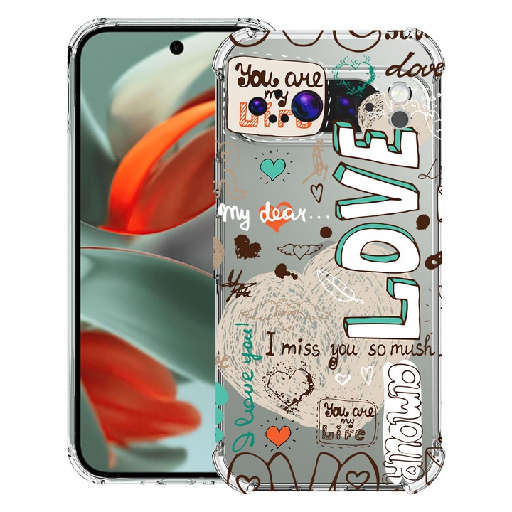 BestCase® Husa pentru Google Pixel 9 Pro XL, Anti Shock 1.5MM, Love, Protectie camera, ecran si colturi, 1946015 AS 25