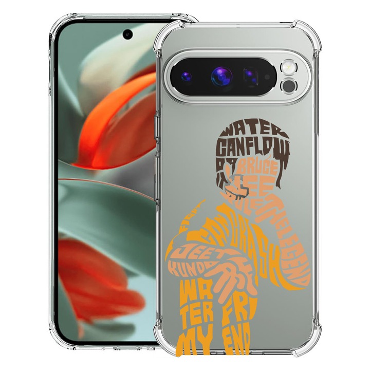 BestCase® Husa pentru Google Pixel 9 Pro XL, Anti Shock 1.5MM, Calligraphy Bruce Lee, Protectie camera, ecran si colturi, 1946015 AS 1517