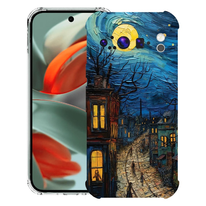 BestCase® Husa pentru Google Pixel 9 Pro XL, Anti Shock 1.5MM, Van Gogh City Life, Protectie camera, ecran si colturi, 1946015 AS 1282
