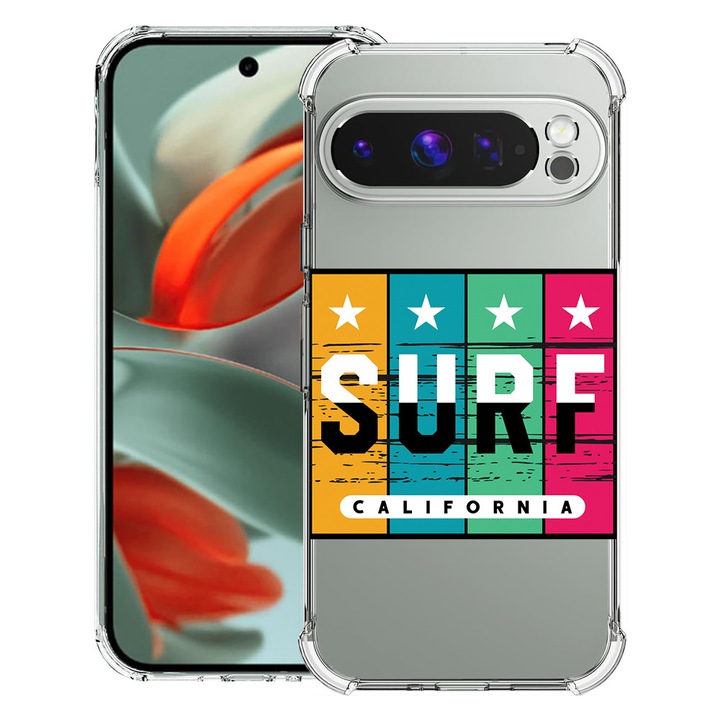 BestCase® Husa pentru Google Pixel 9 Pro XL, Anti Shock 1.5MM, Surf - California, Protectie camera, ecran si colturi, 1946015 AS 1590