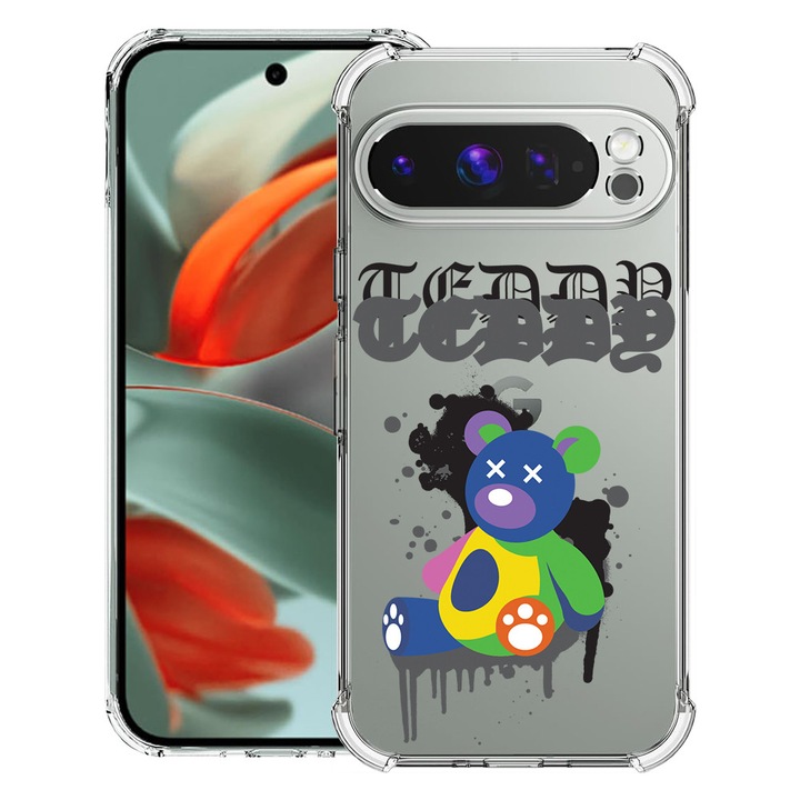 BestCase® Husa Anti Shock 1.5mm Compatibil cu Google Pixel 10 Pro / Pixel 10, cu Design Teddy Bear Pastel Colors, Reinforced 4 Corners, 3119593 AS 1567