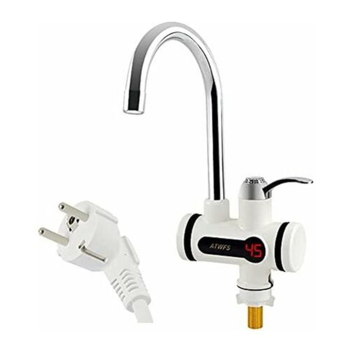 Robinet electric cu incalzitor, 3000 W, rotire 360°, 48x16x25cm