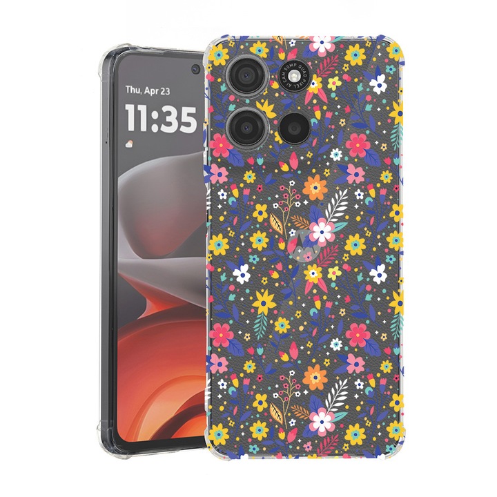 BestCase® Husa Anti Shock pentru Motorola Moto G86 cu Design Flower Pattern, 2052061 AS 955