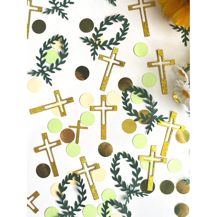 Piese de hartie decorative, TREXORA, 100 bucati, multicolor, 210mm