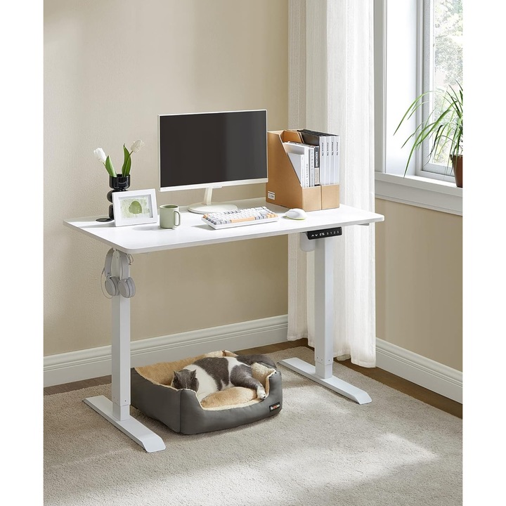 Birou cu Inaltime Ajustabila Electric, Functie de memorie a inaltimii, suprafata blat 60 x 120 cm