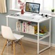 Birou alb pentru tineri cu raft, 100 x 45 x 73 cm, BADU