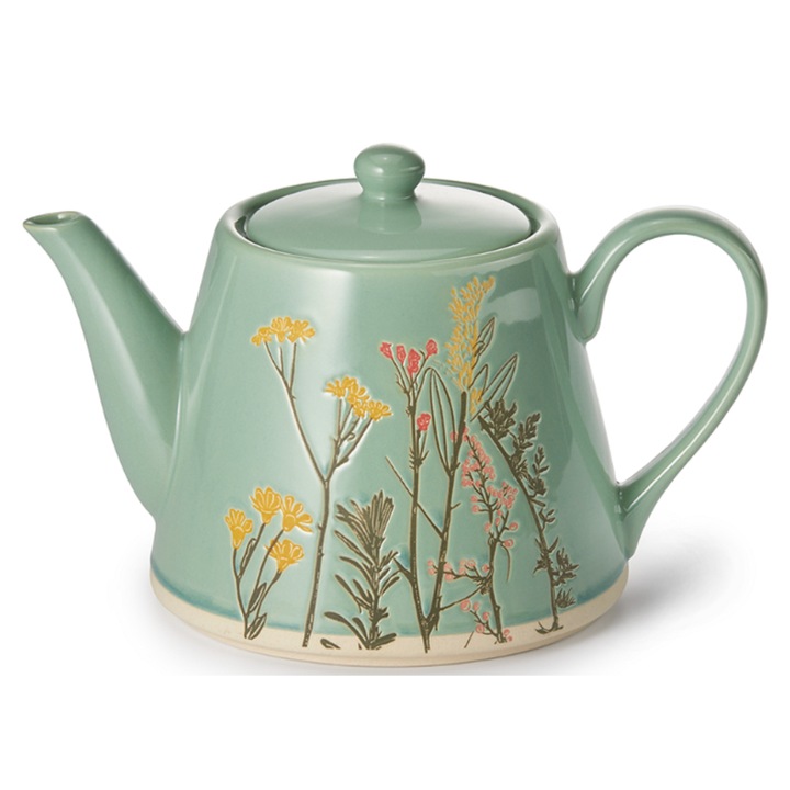 Ceainic Cha Cult Hina, Verde, Porțelan, 900 ml