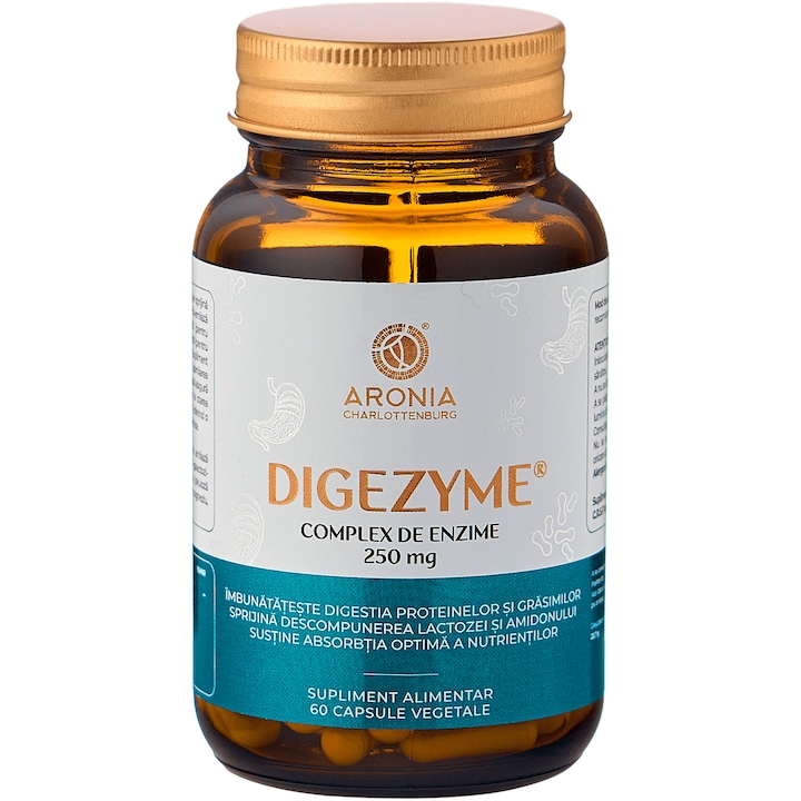 DigeZyme® — complex cu 5 enzime digestive care sustin digestia optima, evitarea balonarii si absorbtia completa a nutrientilor