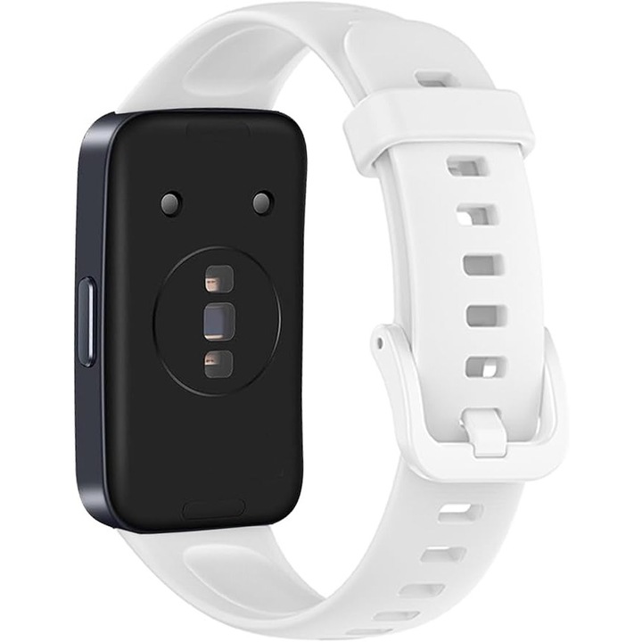 Curea compatibila Huawei Band 8, Huawei Band 9, SA&SO General Store®, silicon, Alb