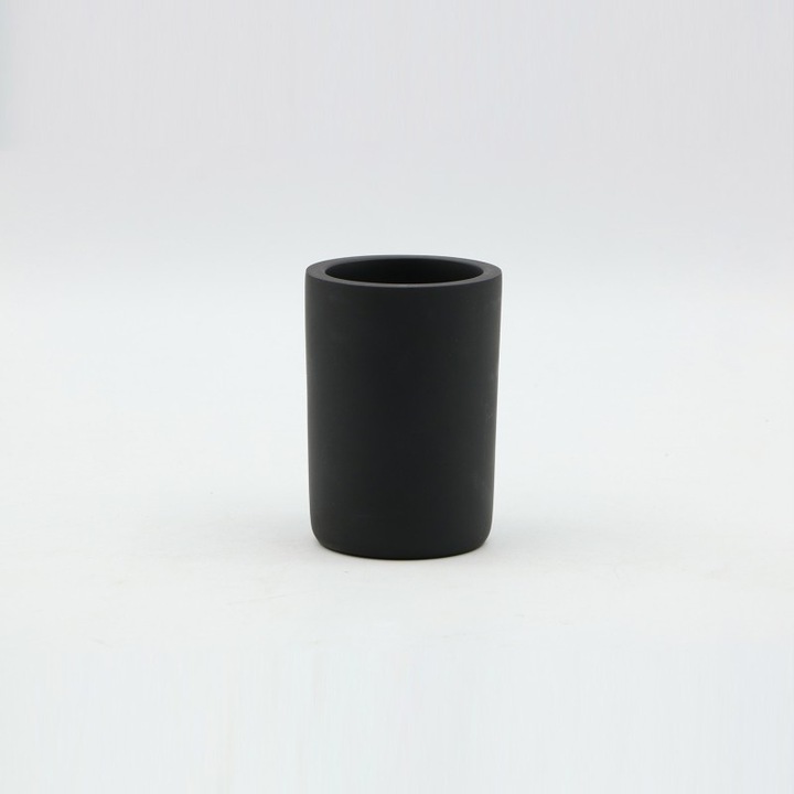 Чаша за четка за зъби Inter Ceramic Блейк ICCA 55658B, Полирезин, Черен Мат