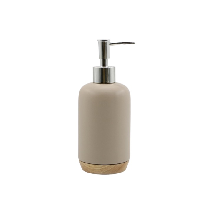 Дозатор за течен сапун Inter Ceramic Кели ICCA 57163, Полирезин, Бежов Мат