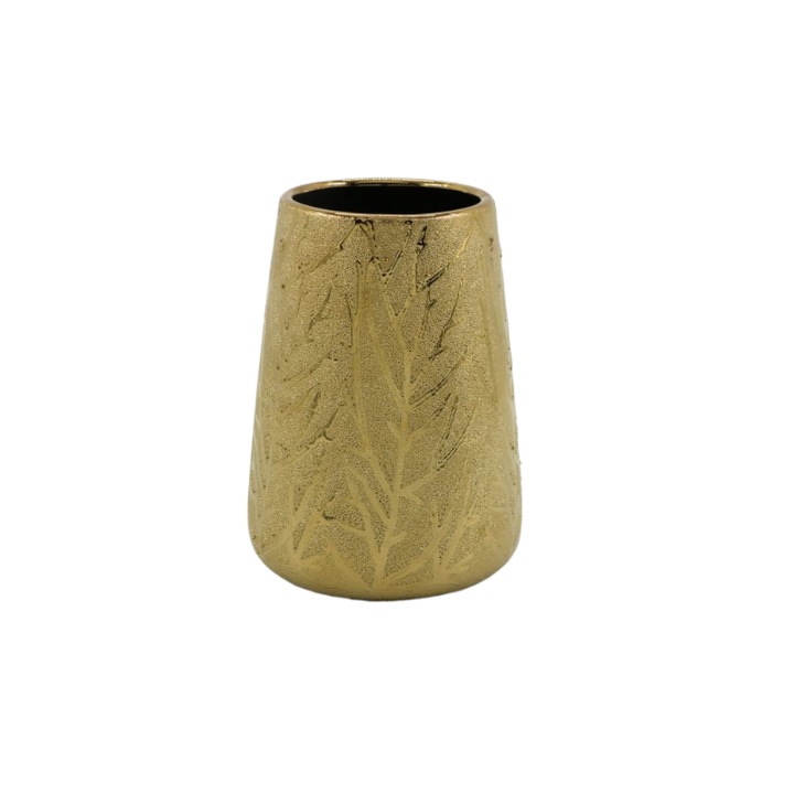 Suport periuta de dinti Inter Ceramic Sahara ICCA 62558, Polirasina, Auriu